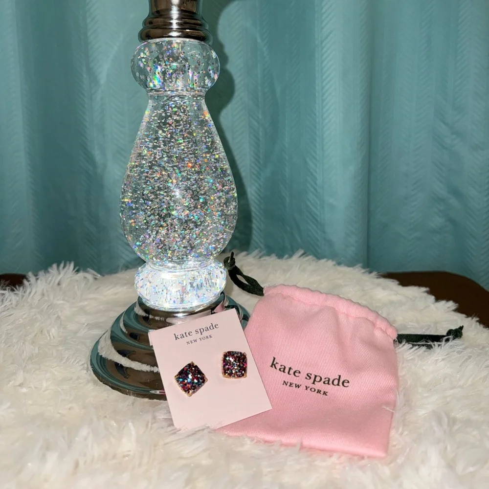 NWT - Kate Spade New York Multicolor Square Stud Earrings - Picture 1 of 3